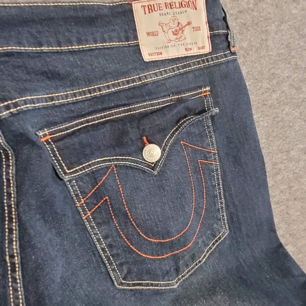 True Religion size 40 Geno Relaxed Slim denim jeans dark wash